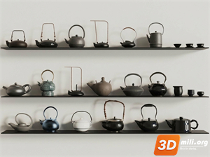 Tea Set 3D Model